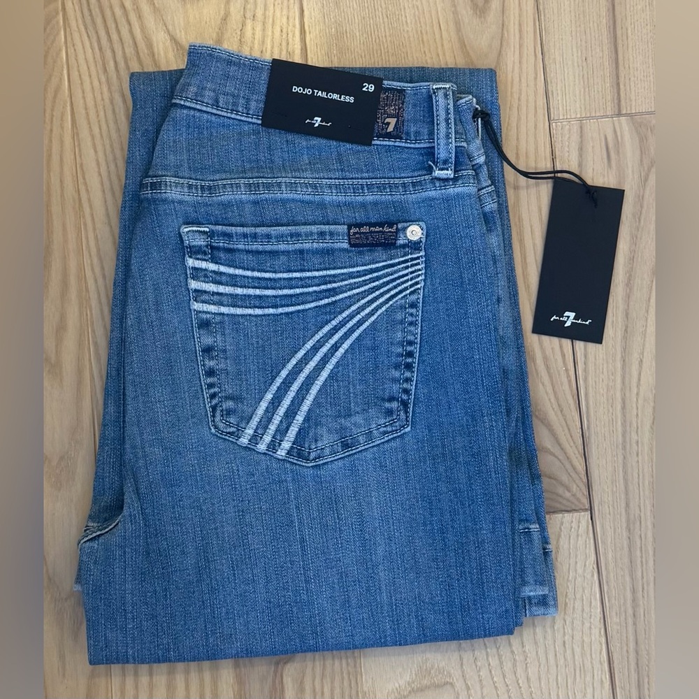 7 For All Mankind Tailorless Dojo Jeans Women's Trousers NWT 7FAMK NWT Size 29